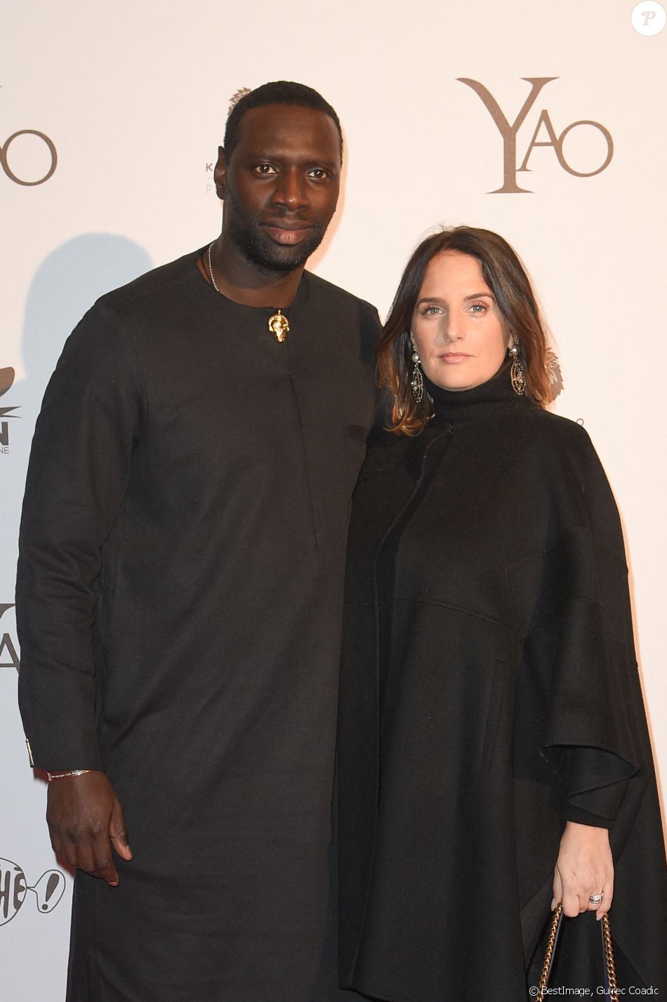 Omar Sy et sa femme Hélène - Avant-première du film "Yao" au cinéma Le Grand Rex à Paris le 15 janvier 2019. © Coadic Guirec/Bestimage