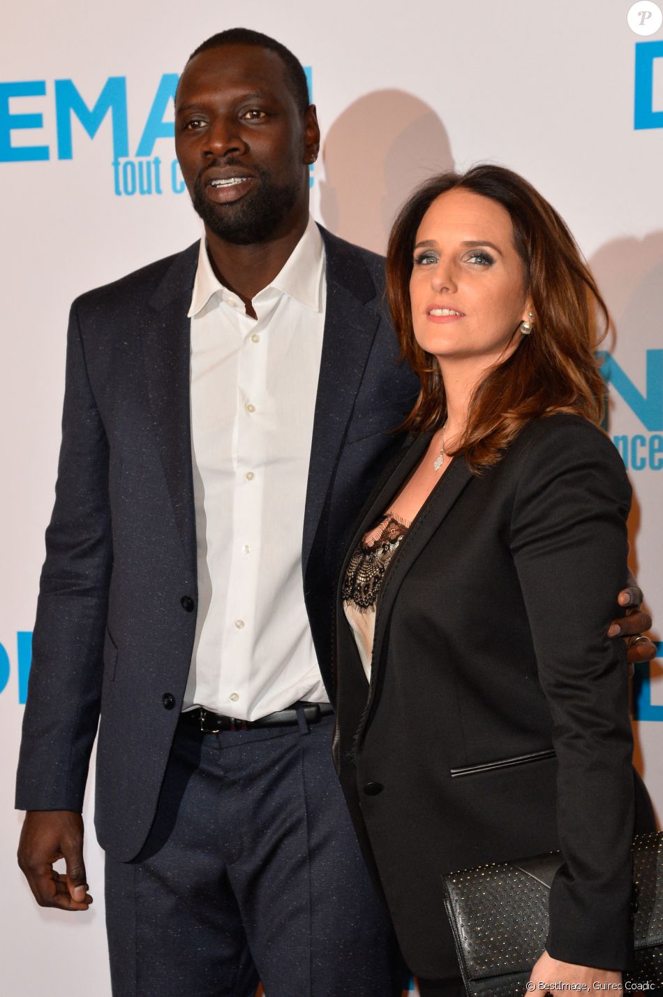 Omar Sy et sa femme Hélène - Avant première du film "Demain tout commence" au Grand Rex à Paris le 28 novembre 2016. © Coadic Guirec/Bestimage