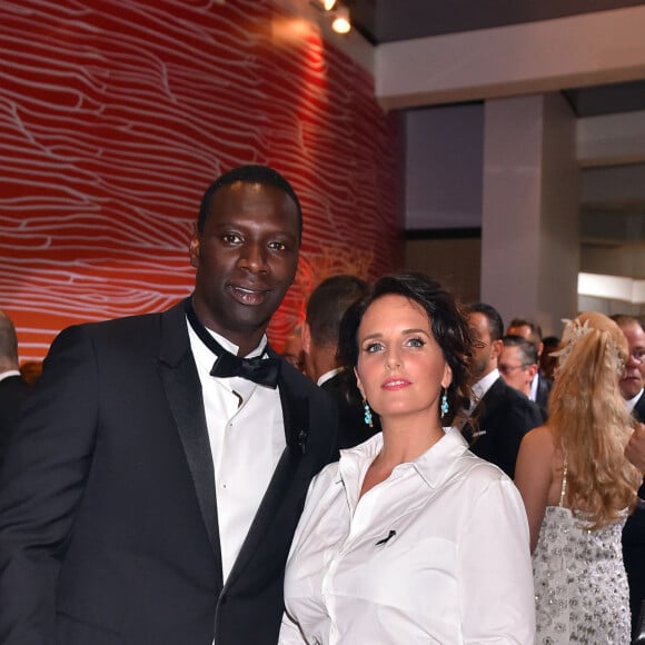 Omar Sy et sa femme Hélène - 68ème gala de la croix rouge Monégasque dans la salle des Etoiles du Sporting Monte-Carlo à Monaco, le 23 juillet 2016. © Bruno Bebert/Bestimage