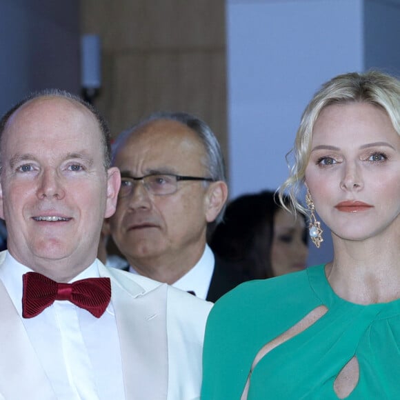 Le prince Albert II et la princesse Charlène de Monaco - Arrivées des people au 71 ème gala de la Croix-Rouge Monégasque à Monaco le 26 juillet 2019. © Claudia Albuquerque /Bestimage