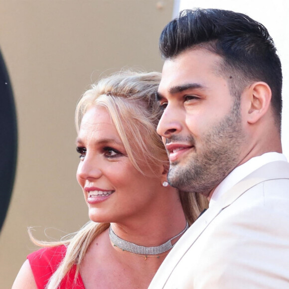 Britney Spears, Sam Asghari - Première de "Once Upon a Time in Hollywood" à Hollywood, le 22 juillet 2019.