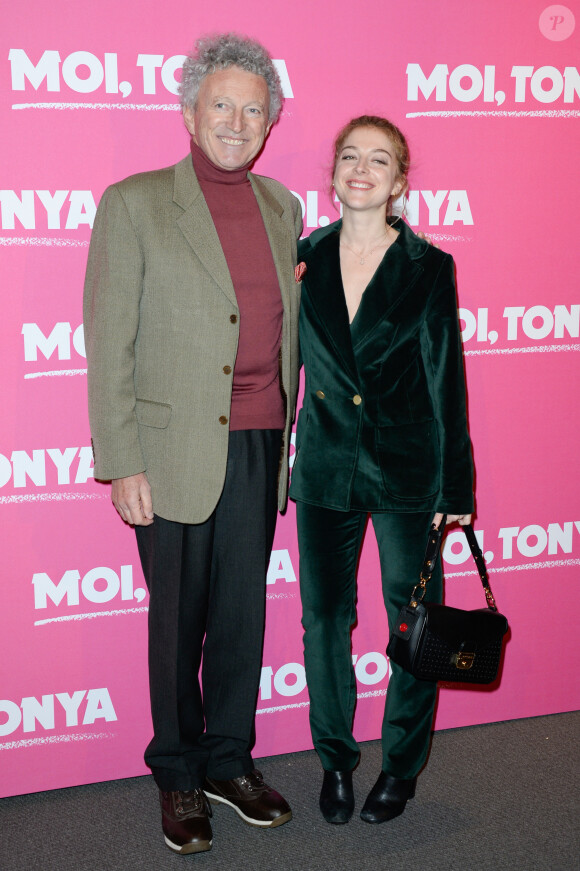 Nelson Monfort et sa fille Victoria - Avant-première du film "Moi, Tonya" au cinéma l'UGC Normandie à Paris le 15 janvier 2018. © Coadic Guirec/Bestimage