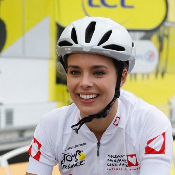 Marine Lorphelin - Etape du coeur au profit de l'association "Mécénat Chirurgie Cardiaque" lors du Tour de France 2021. Le 30 juin 2021. © Christophe Clovis/Bestimage