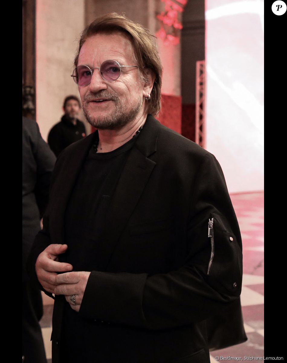 Le chanteur Bono à Lyon, le 9 octobre 2019. © Stéphane Lemouton / Bestimage