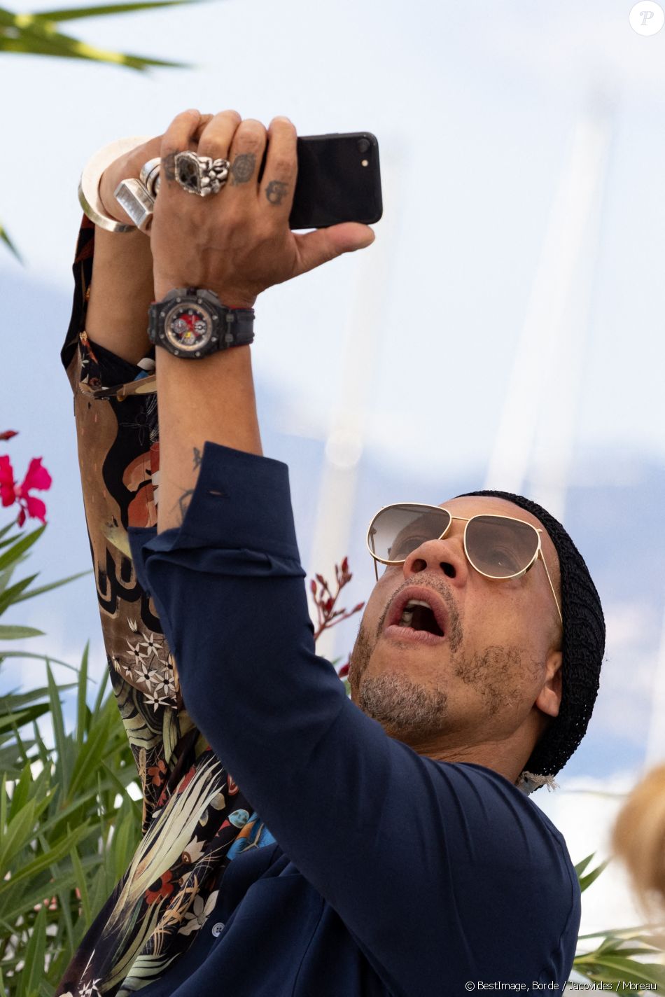 JoeyStarr au photocall du film Cette musique ne joue pour personne (Cannes première) lors du 74ème festival international du film de Cannes le 10 juillet 2021 © Borde / Jacovides / Moreau / Bestimage