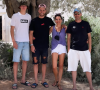 Zinédine Zidane, son épouse Véronique et leurs fils Luca et Elyaz. Juillet 2021.