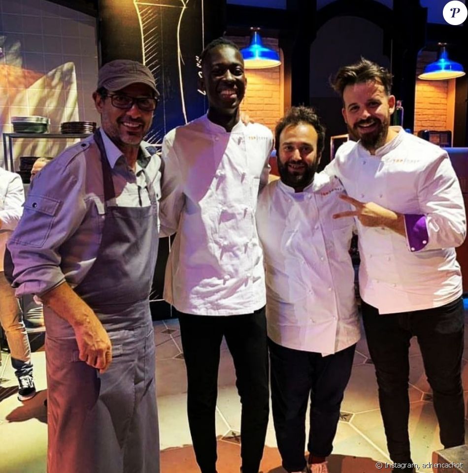 Adrien Cachot, candidat de "Top Chef 2020" pose avec son équipe et le chef Paul Pairet - Instagram, 20 février 2020