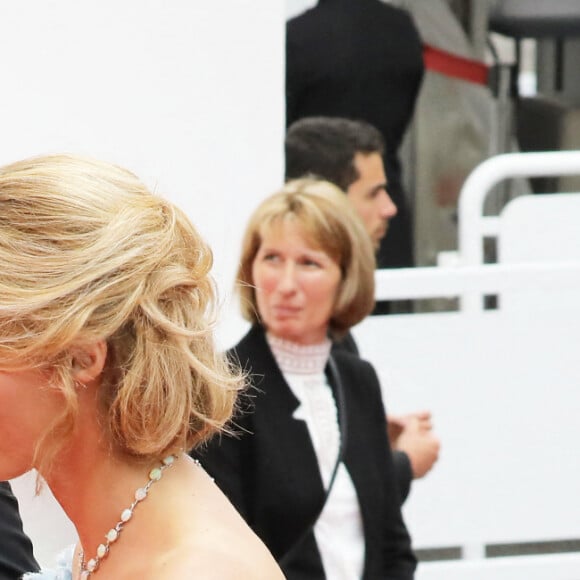 Sylvie Tellier (enceinte) et son mari Laurent - Montée des marches du film " Plaire, aimer et courir vite " lors du 71ème Festival International du Film de Cannes. Le 10 mai 2018 © Borde-Jacovides-Moreau/Bestimage 