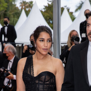 Leïla Bekhti, Damien Bonnard, Gabriel Merz Chammah (petit-fils d'Isabelle Huppert) - Montée des marches du film " Les intranquilles " lors du 74ème Festival International du Film de Cannes. Le 16 juillet 2021 © Borde-Jacovides-Moreau / Bestimage