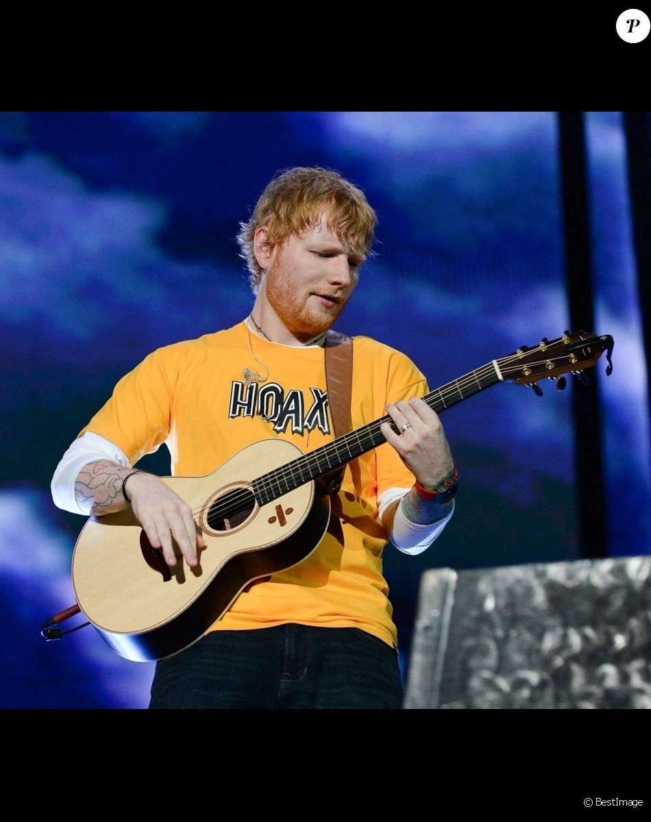 Ed Sheeran en concert à l'Allianz Parque à Sao Paulo.