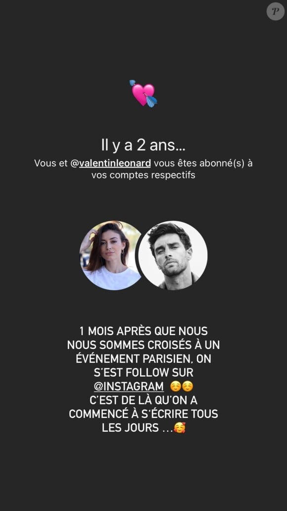Rachel Legrain-Trapani raconte sa rencontre avec Valentin Léonard sur Instagram.