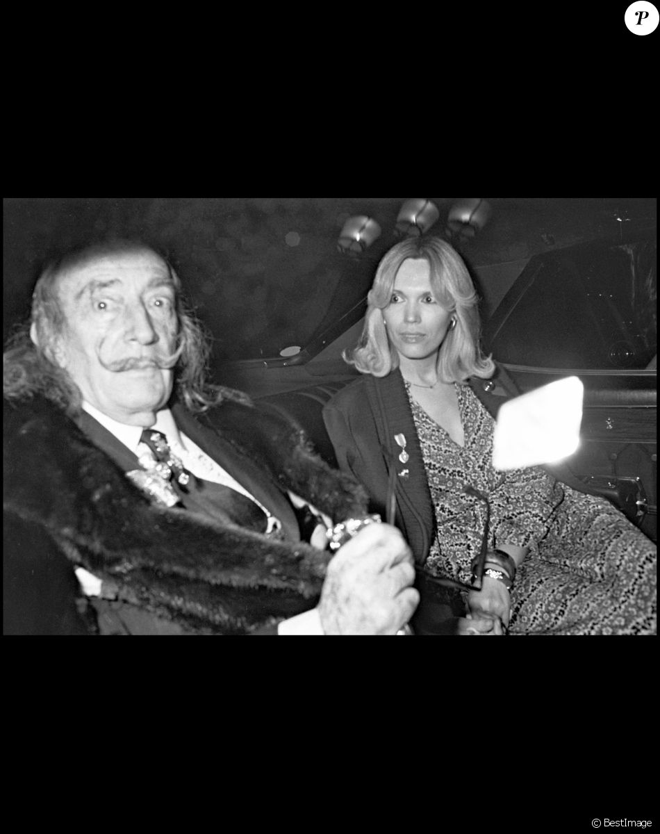 Salvador Dali et Amanda Lear dans les années 1960.