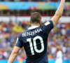 Karim Benzema - Victoire de l'équipe de France contre le Honduras 3 à 0 lors de la coupe du monde de football à Porto Alegre au Brésil le 15 juin 2014. 