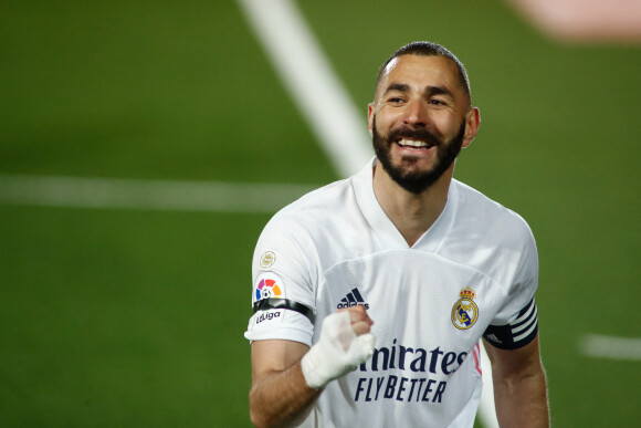 Karim Benzema lors du match Real Madrid contre FC Barcelone à Valdebebas le 10 avril 2021. © Oscar J. Barroso/AFP7 via ZUMA Wire / Bestimage 