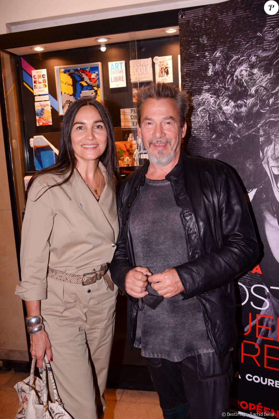 Exclusif - Florent Pagny et sa femme Azucena Caamano lors de la première du spectacle Lost in Buenos Aires à l'Européen à Paris. © Rachid Bellak / Bestimage