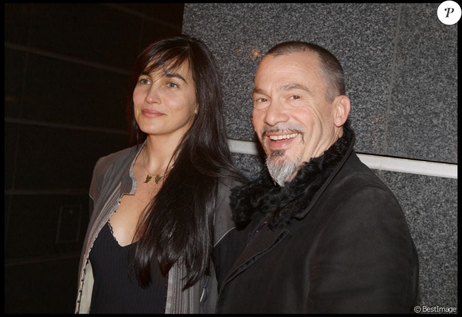 Florent Pagny et sa femme Azucena à la conférence de presse de TF1.