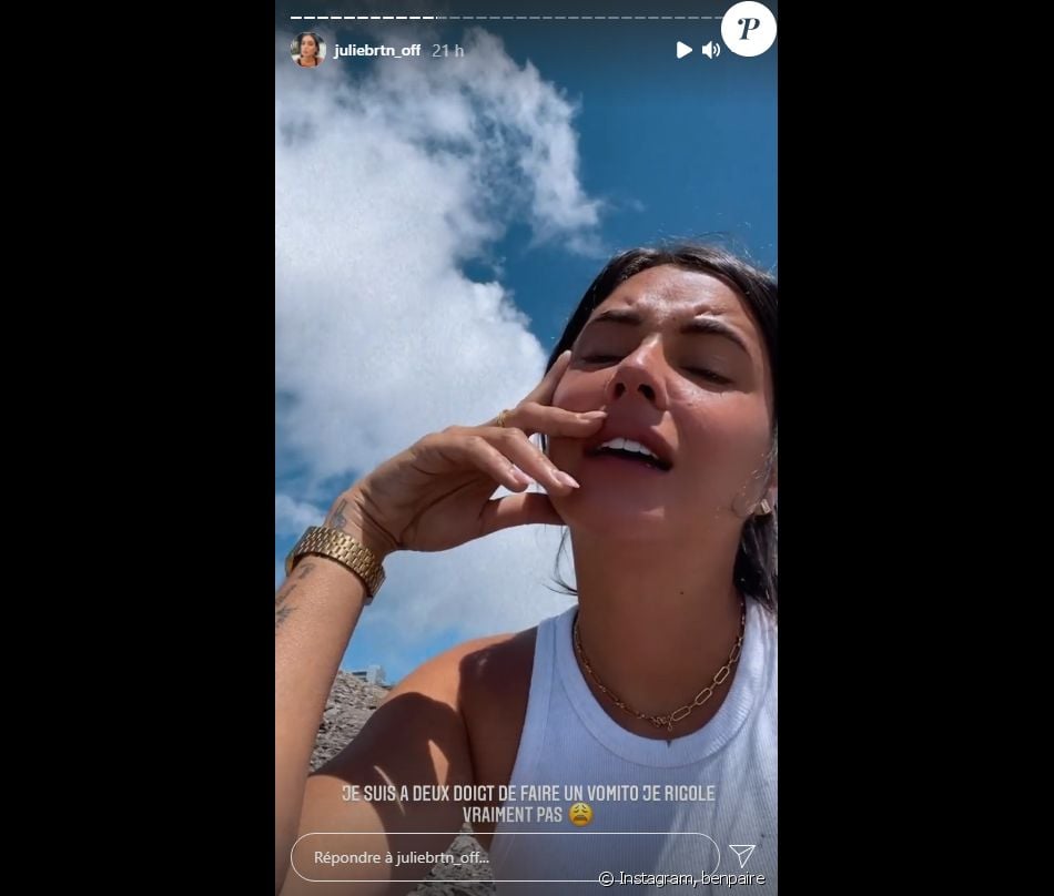 Benoît Paire en vacances à la montagne avec Julie Bertin (La Villa des coeurs brisés) - Instagram