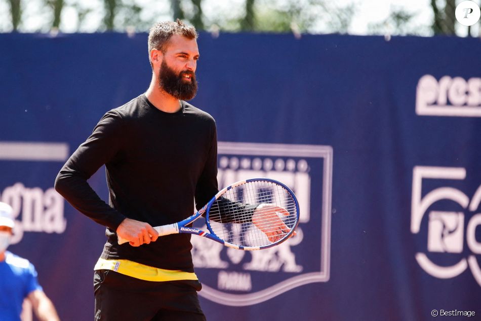 Benoît Paire en double lors des internationaux de tennis Open ATP 250 Emilia Romagna 2021 à Parme, Italie, le 27 mai 2021.