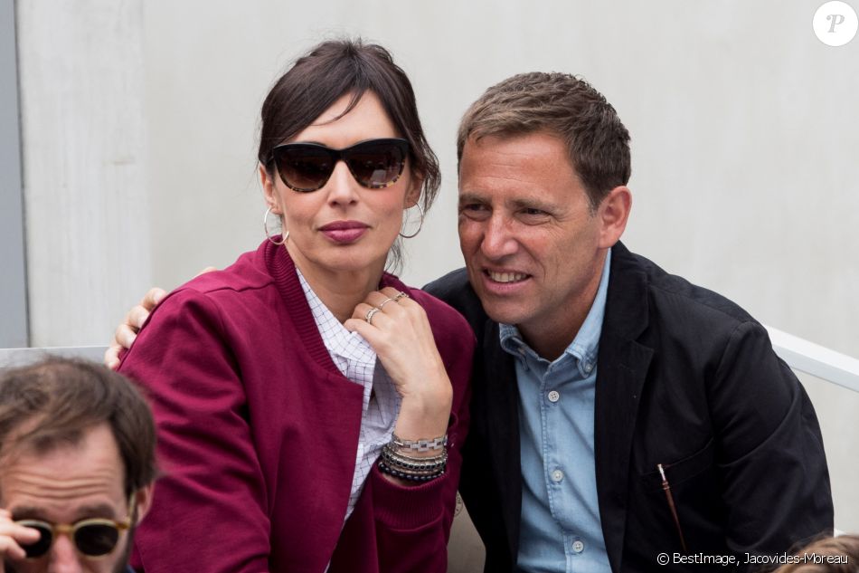 Géraldine Maillet et son compagnon Daniel Riolo - Les célébrités dans les tribunes des Internationaux de France de Tennis de Roland Garros 2019 à Paris, France, le 29 mai 2019. © Jacovides-Moreau/Bestimage