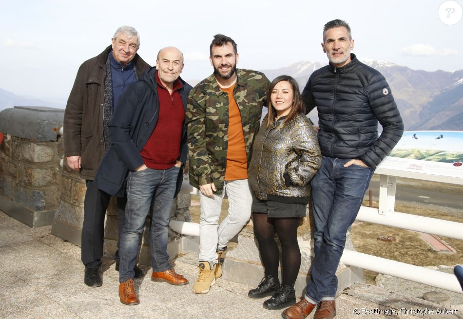 Thierry Heckendorn, Patrick Paroux ,Candiie, Laurent Ournac, Patrick Guérineau de Camping Paradis - Photocall lors du 22ème Festival des créations télévisuelles de Luchon. Le 8 février 2020 © Christophe Aubert via Bestimage