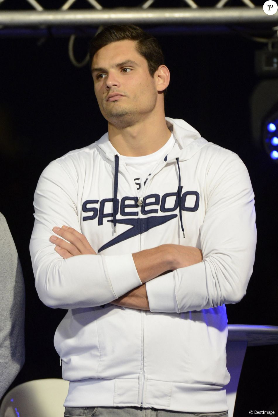 Florent Manaudou - Opération "Je rêve des Jeux". Marseille, le 25 septembre 2015.