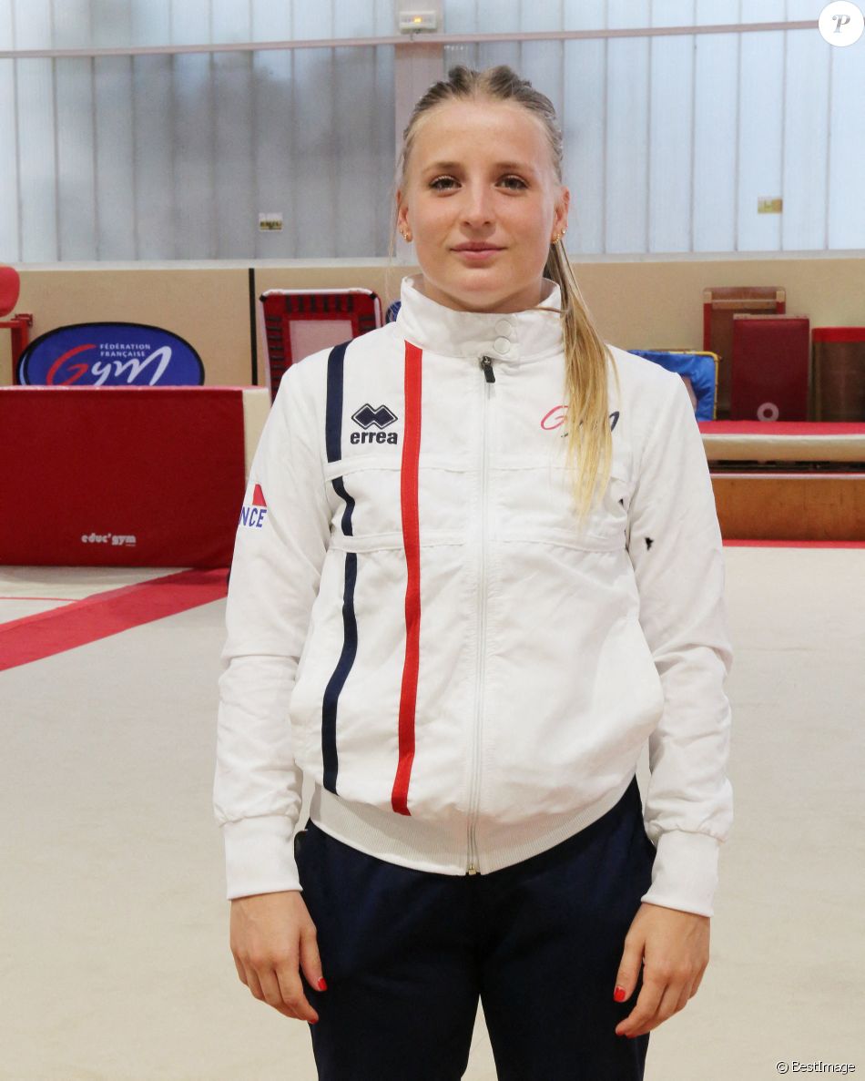Léa Labrousse - Présentation médias de l'équipe de France de Gymnastique pour les Jeux Olympiques, le 28 juin 2021. © Panoramic / Bestimage