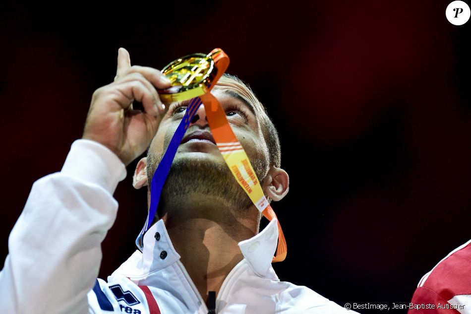Samir Ait Said - Anneaux médaille d'or, lors des internationaux de France de Gymnastique à l'AccorHotels Arena à Paris. © Jean-Baptiste Autissier/Panoramic/Bestimage