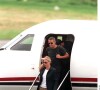 George Clooney et Céline Balitran à l'aéroport de Deauville en 1998.
