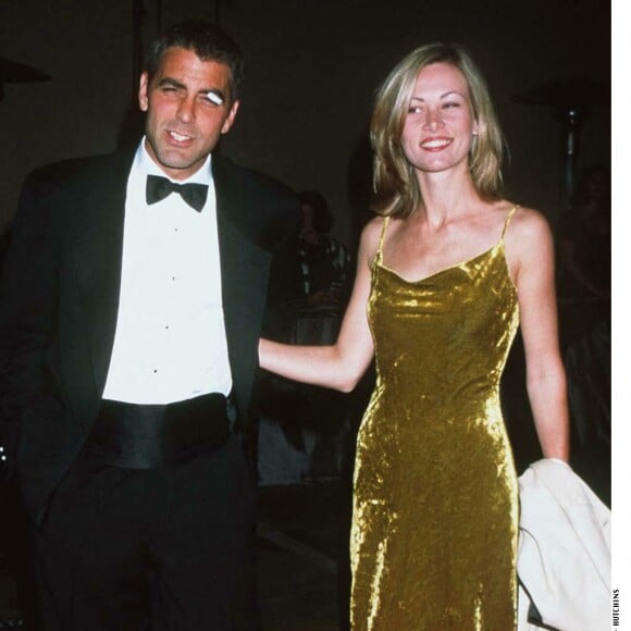 Céline Balitran et George Clooney pour "The Fire and ice ball" à Burkbank en 1996. 


