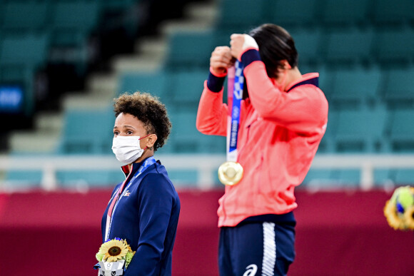 Amandine Buchard (Fra) - médaille d'argent - Jeux Olympiques de Tokyo 2020 - Judo Femmes < 52kg au Nippon Budokan. Tokyo, le 25 juillet 2021.
