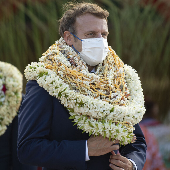 Emmanuel Macron en voyage officiel en Polynésie française le 26 juillet 2021. Photo : Eliot Blondet/ABACAPRESS.COM