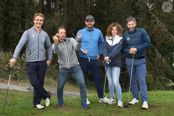 Philippe Candeloro, Manuela Lopez et Franck Sémonin, guest lors de l'opération "Golf pour tous", organisé par l'association Balles Blanches à l'occasion de la premiere edition du " Festival des programmes jeunesse" de Lourdes le 25 octobre 2020.