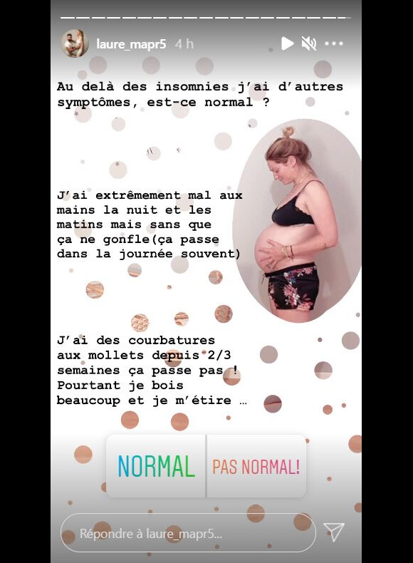 Laure de "Mariés au premier regard 2021" demande de l'aide à ses abonnés concernant sa grossesse, le 28 juillet