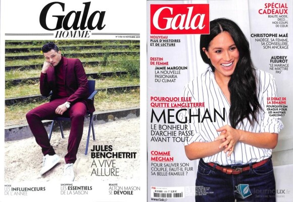 Jules Benchetrit dans le magazine "Gala", le 14 novembre 2019.