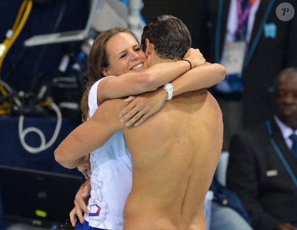 Laure Manaudou et son frère Florent Manaudou lors des Jeux Olympiques de Londres.