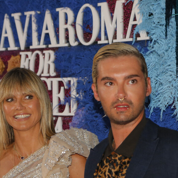 Heidi Klum, son mari Tom Kaulitz et son beau-frère Bill Kaulitz assistent au LuisaViaRoma UNICEF Summer Gala 2021 à Capri, en Italie. Le 31 juillet 2021.