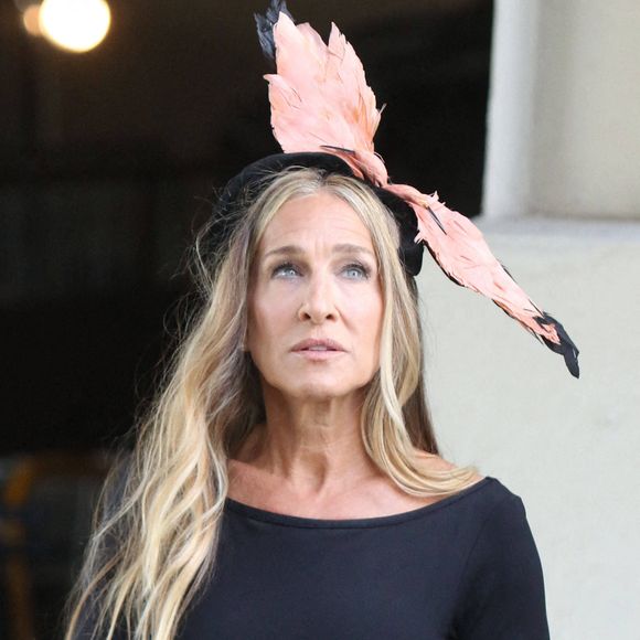 Sarah Jessica Parker et Chris Noth sont sur le tournage de la série "And Just Like That" à New York City, New York, Etats-Unis, le 2 août 2021. 