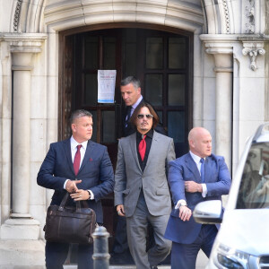 Johnny Depp à la cour royale de justice à Londres, pour le procès en diffamation contre le magazine The Sun Newspaper. Le 21 juillet 2020