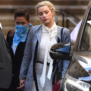 Amber Heard à la cour royale de justice à Londres, pour le procès en diffamation contre le magazine The Sun Newspaper. Le 21 juillet 2020