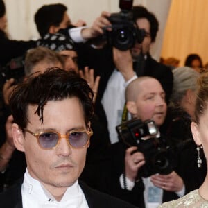 Johnny Depp et sa fiancée Amber Heard - Soirée du Met Ball / Costume Institute Gala 2014: "Charles James: Beyond Fashion" à New York, le 5 mai 2014.