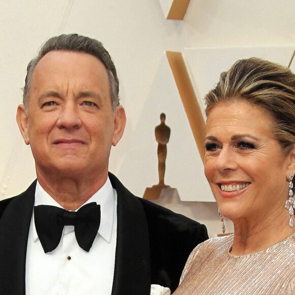 Tom Hanks et sa femme Rita Wilson à la 92ème cérémonie des Oscars 2020 au Hollywood and Highland à Los Angeles, le 9 février 2020.