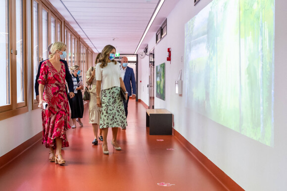 Exclusif - La princesse Madeleine de Suède visite l'hôpital pour enfants Astrid Lindgrens barnsjukhus avec la fondation "Min Stora Dag" ("Mon grand jour") à Solna, Suède, le 10 août 2021.