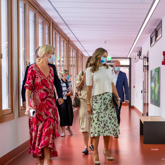 Exclusif - La princesse Madeleine de Suède visite l'hôpital pour enfants Astrid Lindgrens barnsjukhus avec la fondation "Min Stora Dag" ("Mon grand jour") à Solna, Suède, le 10 août 2021.
