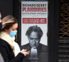 Illustration de l'affiche du spectacle "Plaidoiries" avec Richard Berry au Théâtre Libre - le Comedia à Paris. Le 21 février 2021. © Alain Apaydin/Bestimage