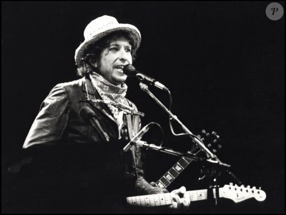 Bob Dylan en concert en Belgique en 1984.