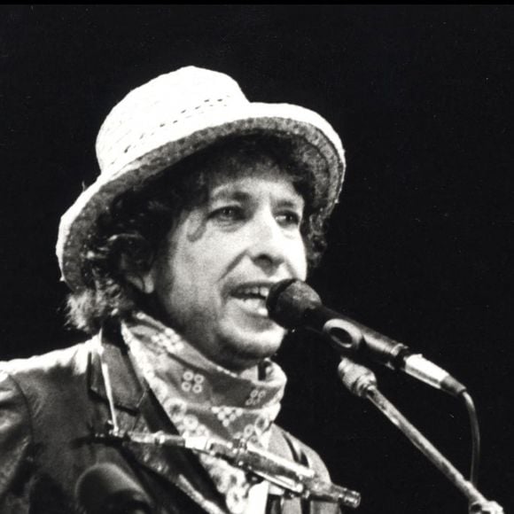 Bob Dylan en concert en Belgique en 1984.