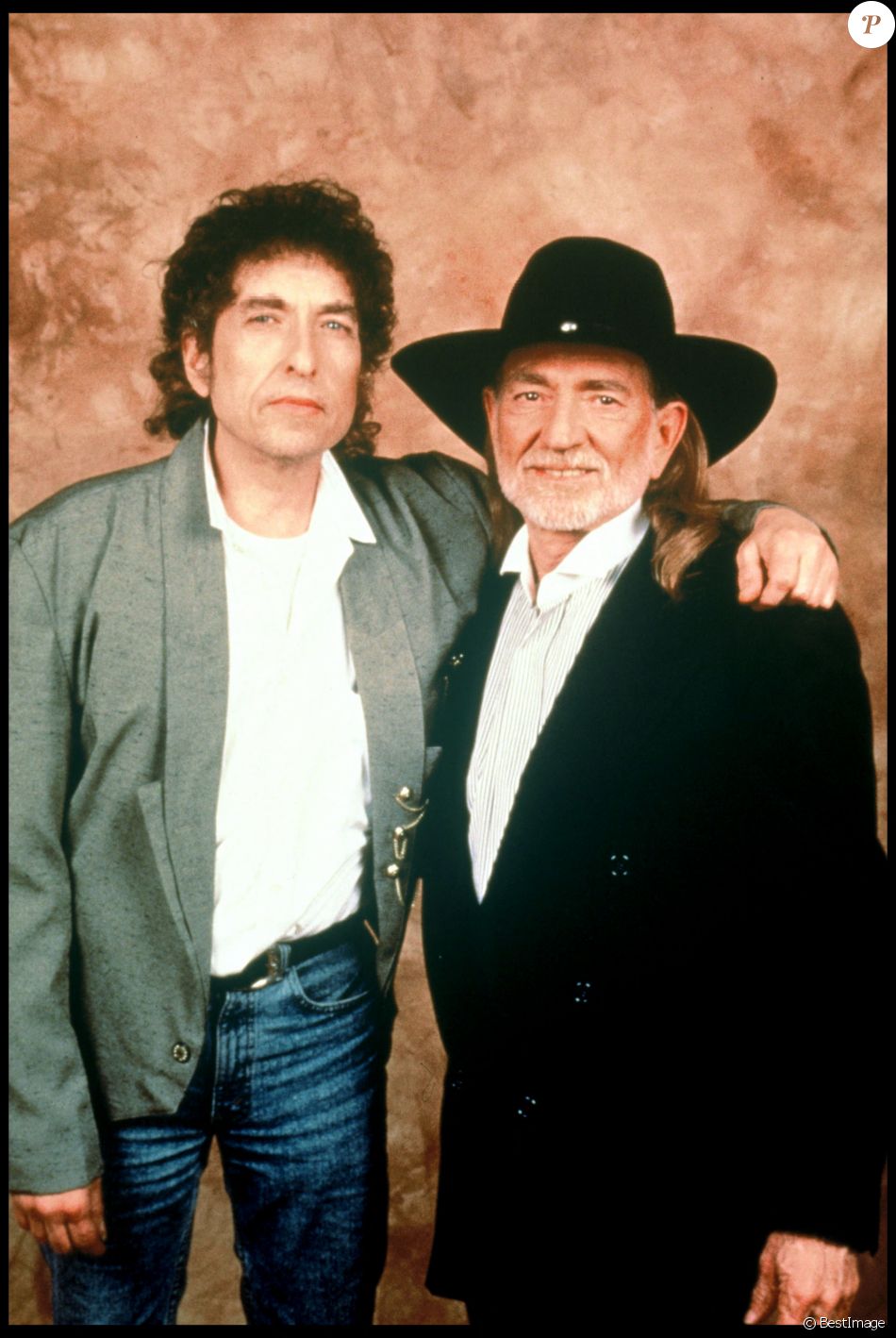  Bob Dylan et Willie Nelson en 1991.  