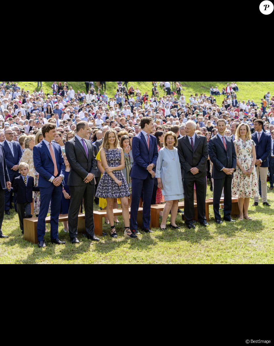 Le prince Hans-Adam II de Liechtenstein, la princesse Marie de Liechtenstein - Célébration de la fête nationale à Vaduz au Liechtenstein le 15 août 2019.