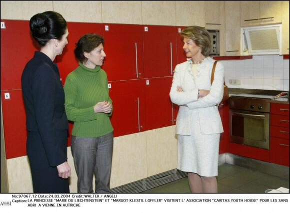 La princesse Marie de Liechtenstein visite une association d'aide aux sans abris, à Vienne
