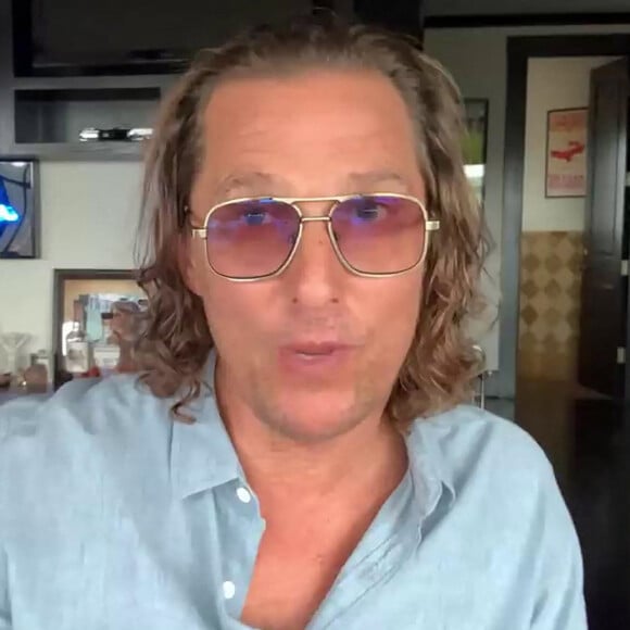 Matthew McConaughey inaugure sa chaîne YouTube. Los Angeles. Le 18 mars 2021.